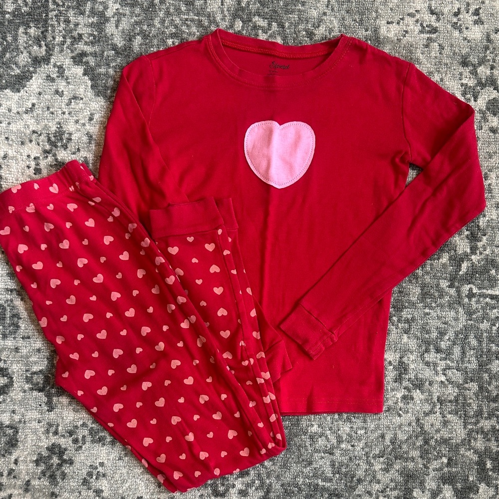 Heart Print Kids Pajama Set